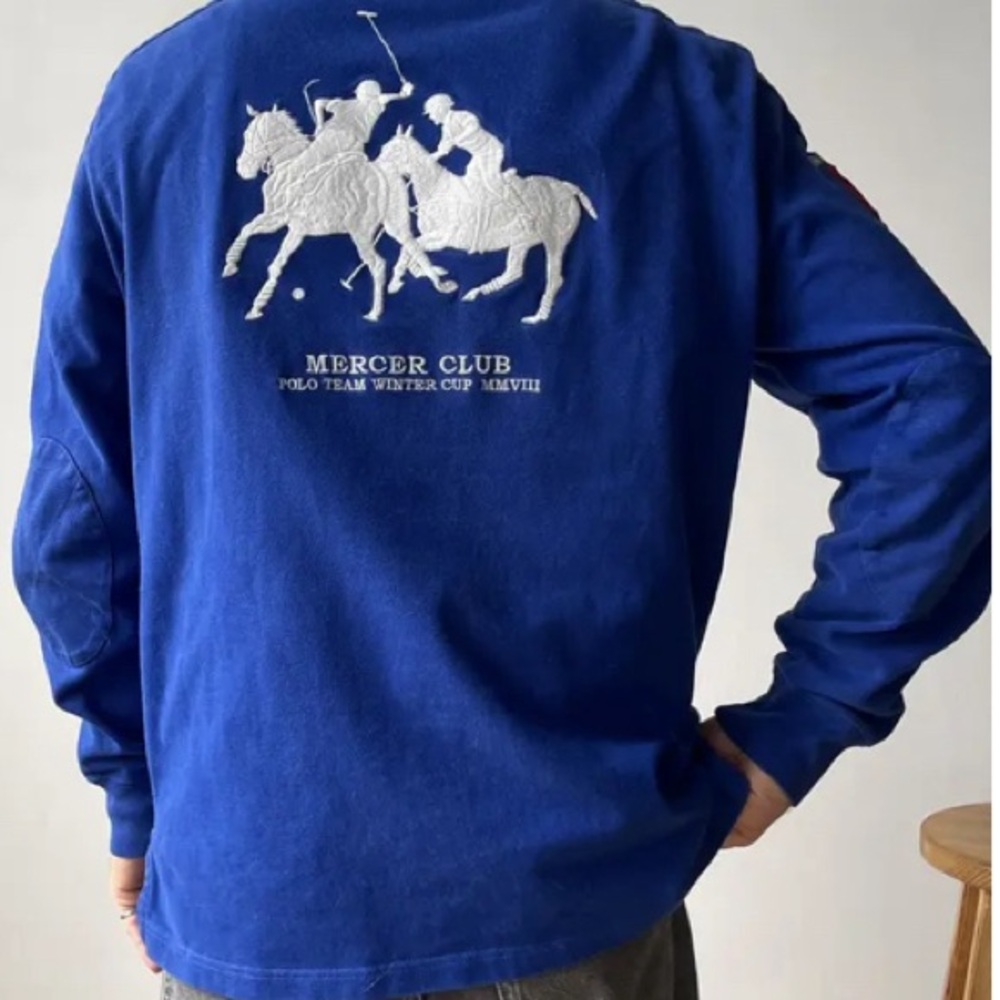 Vintage 08’ Ralph Lauren Mercer Winter Polo Club Team Switzerland Rugby Shirt L - Picture 3 of 10